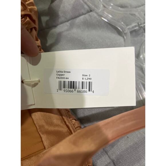 NWT Ulla Johnson Lelita Formal Cocktail Midi Dress in Copper Sz 2 - Picture 8 of 9